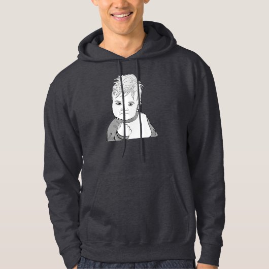 Veste À Capuche Chemise de Meme d'enfant de succès (Devant)