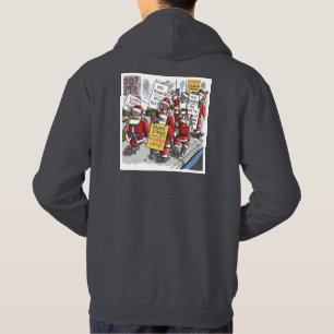 Veste À Capuche chemise de Noël homme gris foncé à capuche dos