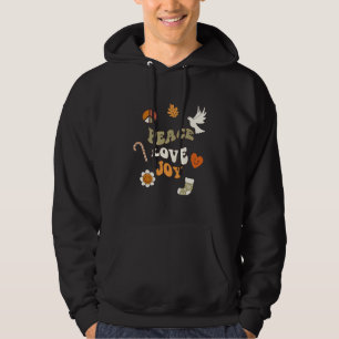 Veste À Capuche Chemise de Noël Retro 70's Hippie Holiday Top pour