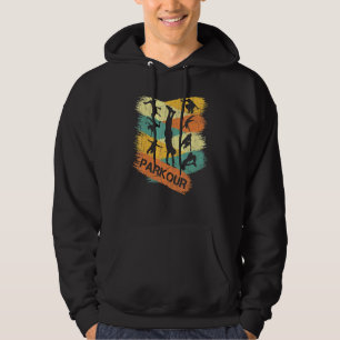 Veste À Capuche Chemise De Parkour Rétro Pour Garçons Silhouette V