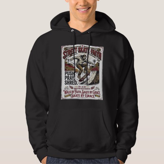 Veste À Capuche Chemise de skate longboard Jésus chrétien (Devant)