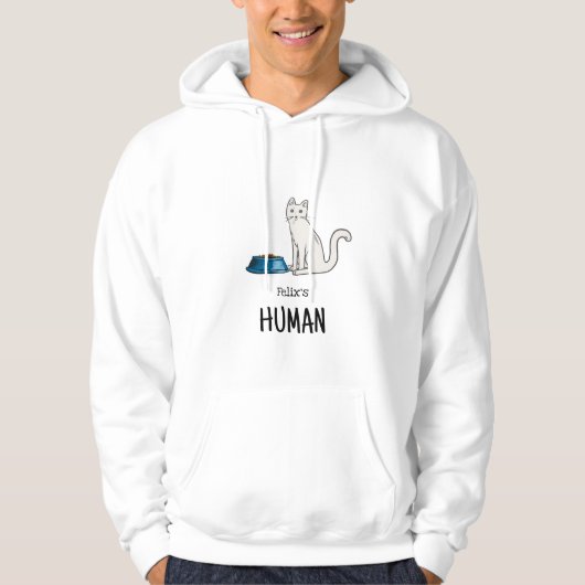 Veste À Capuche Chemise de sudation pour chat blanc (Devant)