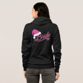 Veste À Capuche Chemise de sueur rose Santa Hat Mariée noir (Dos entier)