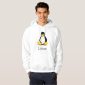 Veste À Capuche Chemise de Tux Linux (Devant entier)
