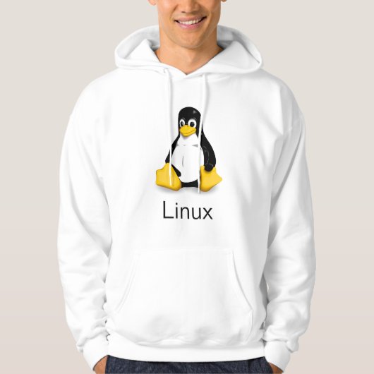Veste À Capuche Chemise de Tux Linux (Devant)