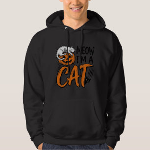 Veste À Capuche Chemise de typographie de citrouille de chat drôle