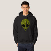 Veste À Capuche Chemise Tête d'Alien Vert (Devant entier)