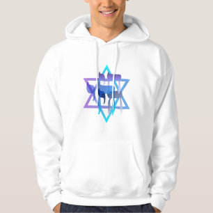 Veste À Capuche Chemises de Chai et d'étoile de David