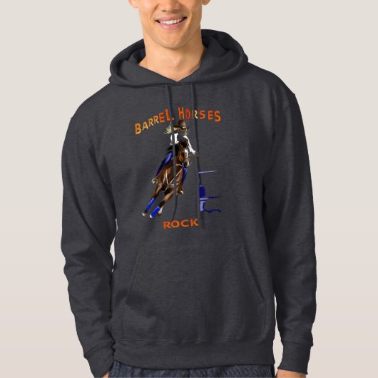 Veste À Capuche Chemises de roche de chevaux de baril (Devant)