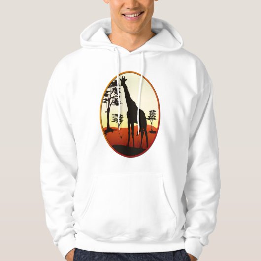 Veste À Capuche Chemises d'ovale de girafe (Devant)