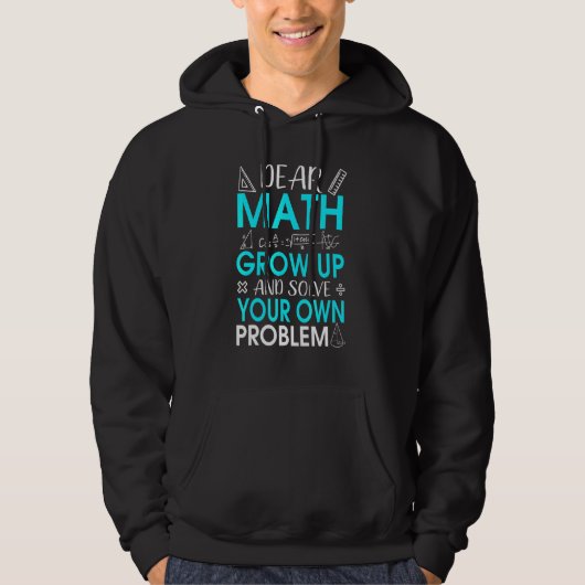 Veste À Capuche Cher Math Math Dit Pour Enseignant Ou Étudiant (Devant)