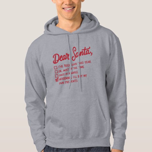 Veste À Capuche Cher Père Noël - Design de Noël (Devant)