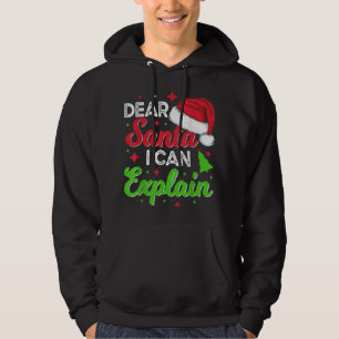 Veste À Capuche Cher Père Noël Je Peux Expliquer Drôle Joke Noël S