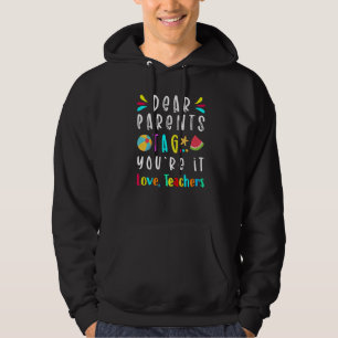 Veste À Capuche Chers parents Étiquette Vous êtes ça l'amour Ensei