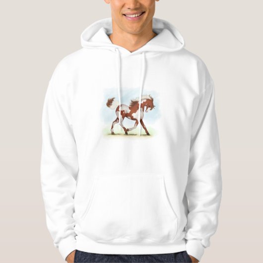 Veste À Capuche Cheval de Chestnut Overo Skewbald (Devant)