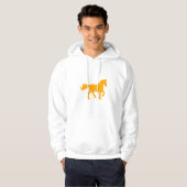 Veste À Capuche Cheval jaune du zodiaque chinois (Devant entier)