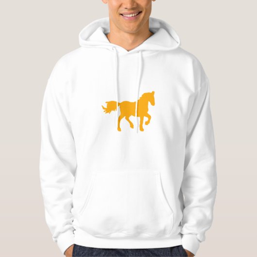 Veste À Capuche Cheval jaune du zodiaque chinois (Devant)
