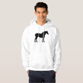 Veste À Capuche Cheval (noir) (Devant entier)