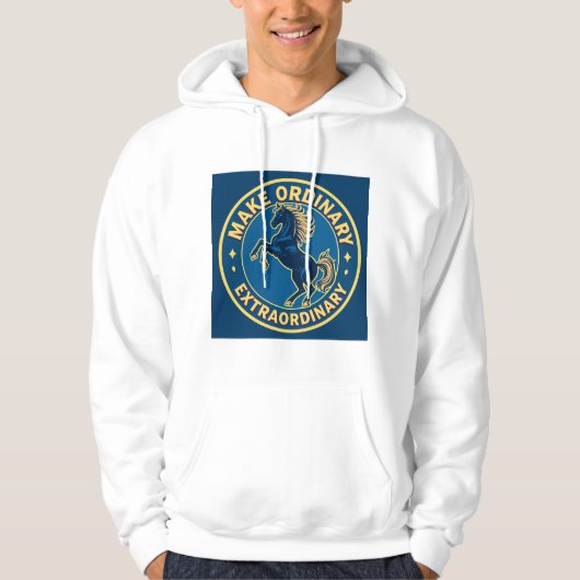 Veste À Capuche Cheval symbolisant la motivation (Devant)