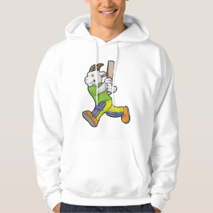 Veste À Capuche Chèvre comme Batsman avec chauve-souris de cricket