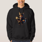 Veste À Capuche Chibi Fox Ninja with Fire Dagger – Cute Japanese (Devant)