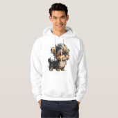 Veste À Capuche Chibi Yorkshire Terrier (Devant entier)