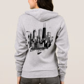 Veste À Capuche Chicago Skyline Moderne (Dos)