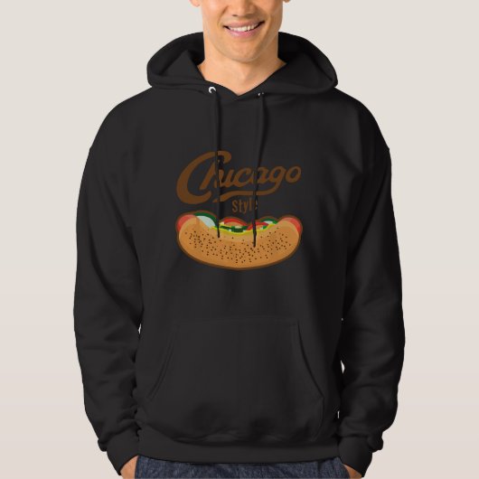 Veste À Capuche Chicago Style Hot Dog Summer  (Devant)