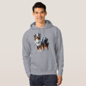 Veste À Capuche Chien berger australien (Devant entier)