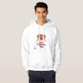 Veste À Capuche Chien Cavalier King Fleuris Joyeuse Saint-Valentin (Devant entier)