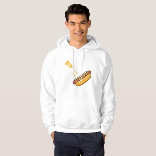 Veste À Capuche Chien Chaud Mignon & Flacon de Moutarde (Devant entier)