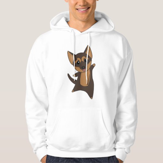 Veste À Capuche Chien chiot allemand (Devant)