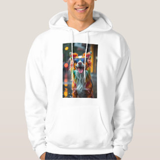 Veste À Capuche Chien Coloré Pop Art Éclaboussure