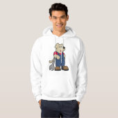Veste À Capuche Chien comme mécanicien avec clé (Devant entier)