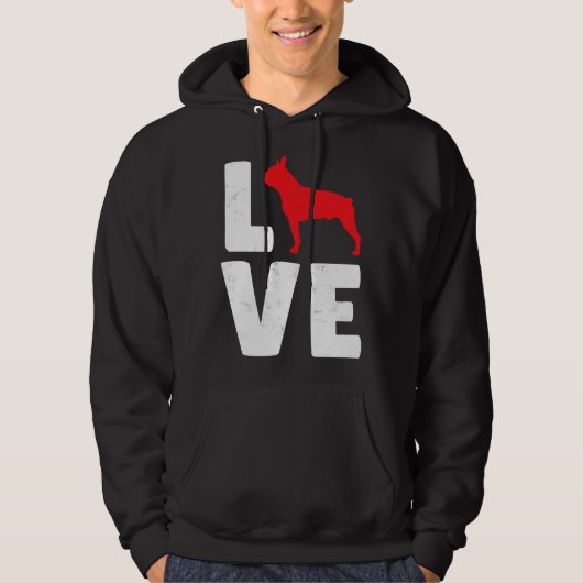 Veste À Capuche Chien de Boston Terrier (Devant)