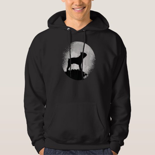 Veste À Capuche Chien de Boston Terrier Retro 1 (Devant)