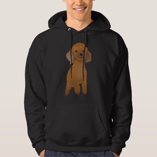 Veste À Capuche Chien de caniche Brown (Devant)