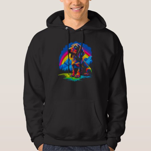 Veste À Capuche Chien de design Dachshund (Devant)