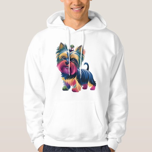 Veste À Capuche Chien de Graffiti Urbain (Devant)