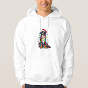 Veste À Capuche Chien de montagne bernois x lumières de Noël