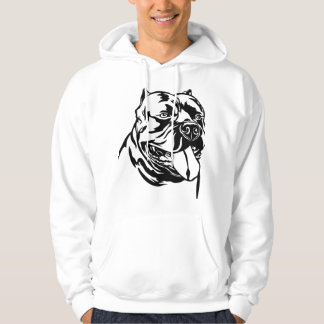 Veste À Capuche Chien de taureau américain, hoody, silhouette noir