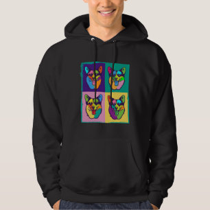 Veste À Capuche Chien I Pop Art Welsh Corgi