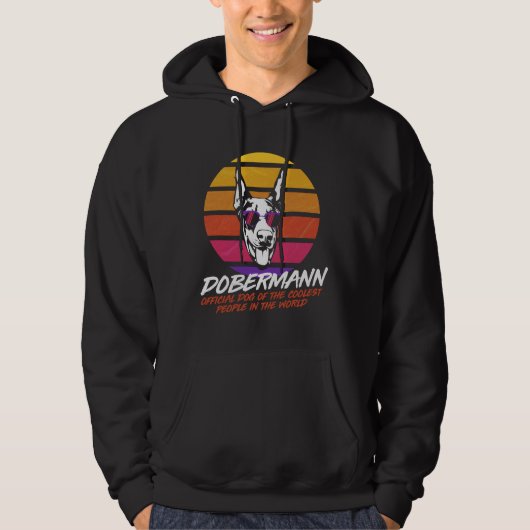 Veste À Capuche Chien le plus frais Dobermann (Devant)
