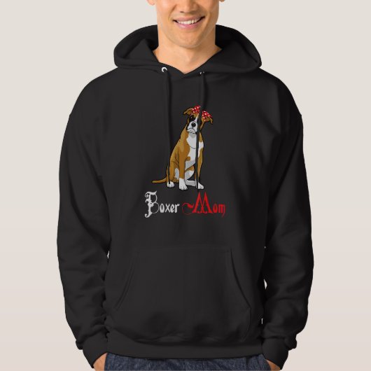 Veste À Capuche Chien Mama chiot maman boxer (Devant)