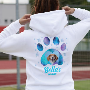 Veste À Capuche Chien Maman Custom Paw Photo Parties scintillant b