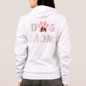 Veste À Capuche Chien Maman Paw Photo personnalisée Photo Rose-gol (Dos)
