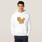 Veste À Capuche Chien orange débraillé (Devant entier)