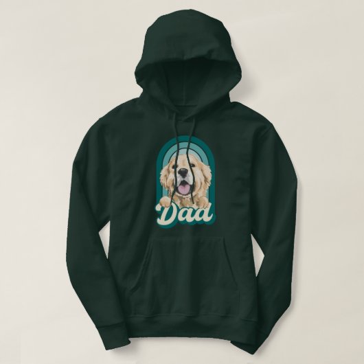 Veste À Capuche Chien papa, j'aime les chiens, j'aime mes animaux (Design devant)
