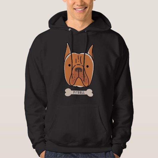 Veste À Capuche Chien Pitbull Animaux (Devant)