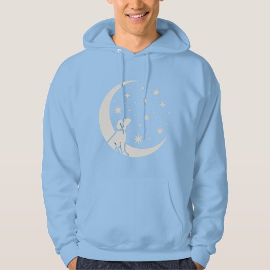 Veste À Capuche chien qui regarde les étoiles (Devant)